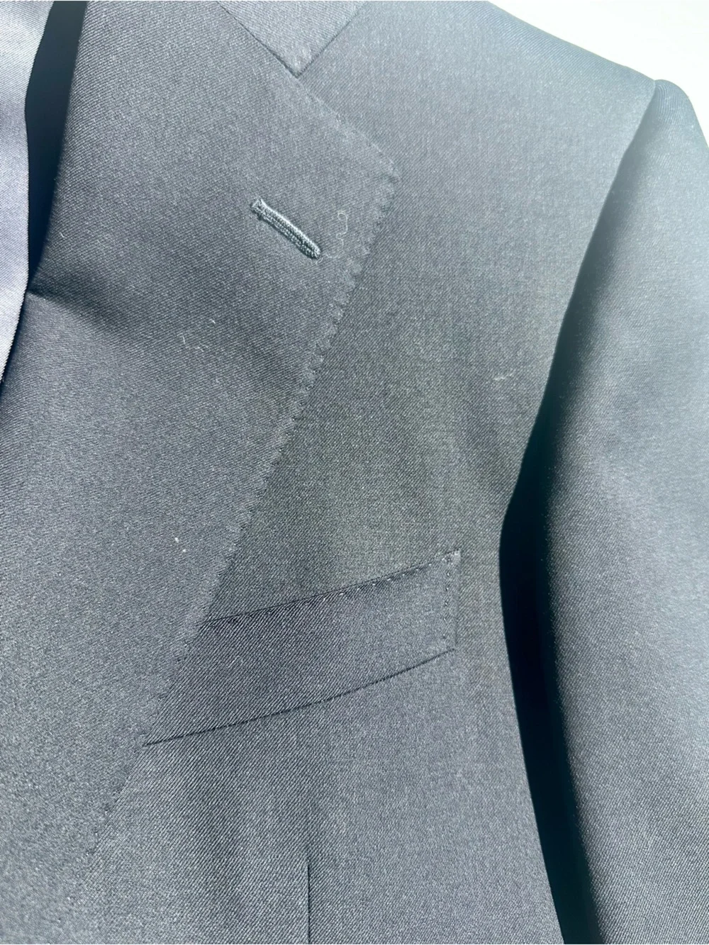 Ermenegildo Zegna Black Wool Two-Button Wool Suit Jacket Blazer, It 50 US 40
